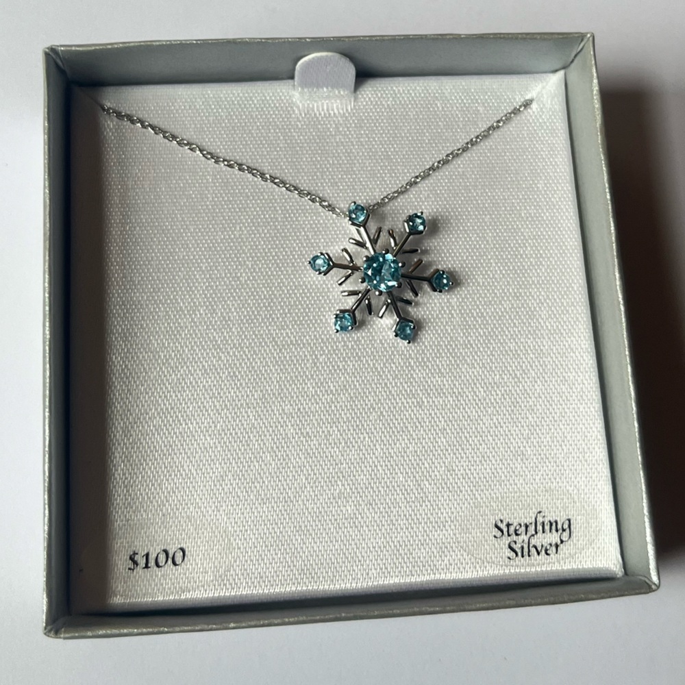 Sterling silver snowflake necklace